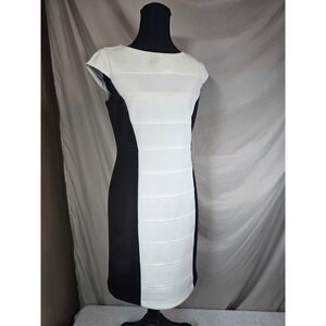 Studio One New York Womens White And‎ Black Dress Size 4
